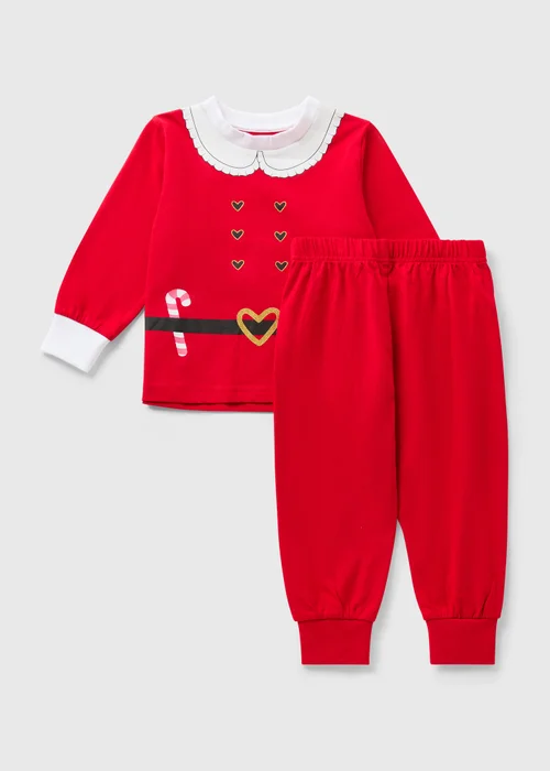 Girls Mrs Claus Christmas Pyjamas (1-7yrs) - 1 half year to 2 Image 1