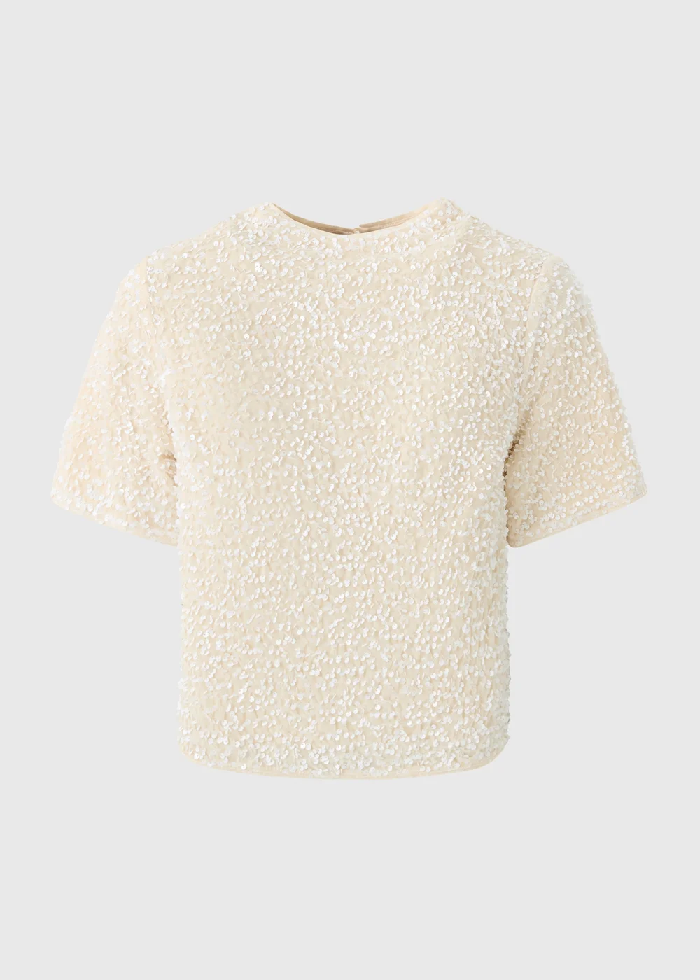 Et Vous Cream Sequin T-Shirt - 12 Image 4