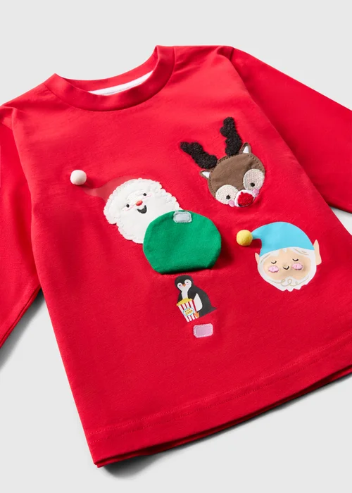 2 Pack Kids Red Christmas Pyjamas (1-7yrs) - 1 half year to 2 Image 2