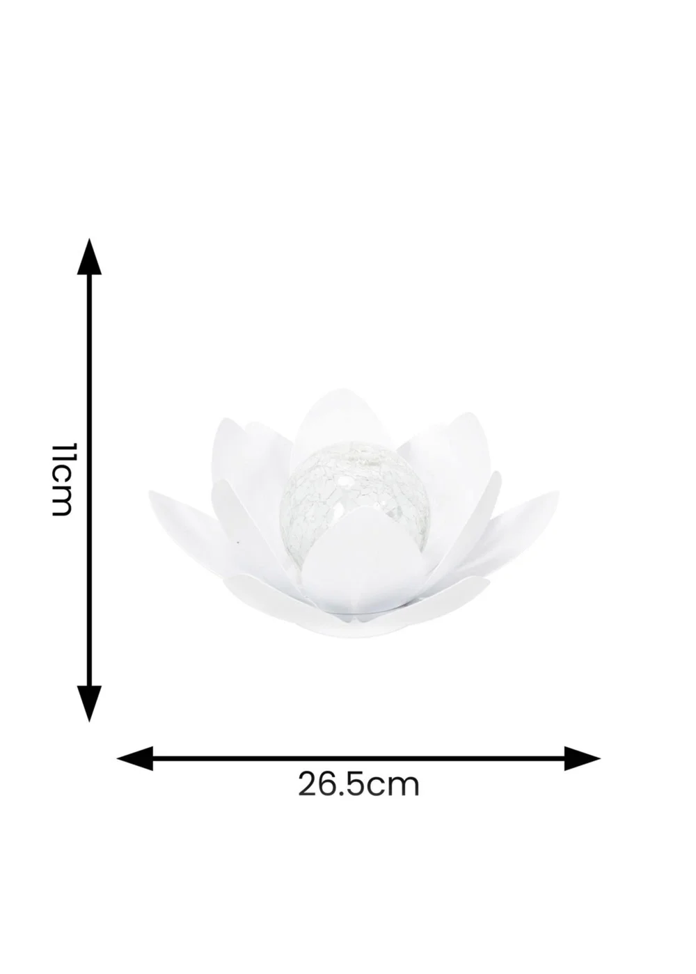 ValueLights Solar White Waterlily Lotus Flower Garden Light With Integrated LED's (11cm x 26.5cm x 26.5cm) - One Size Image 4