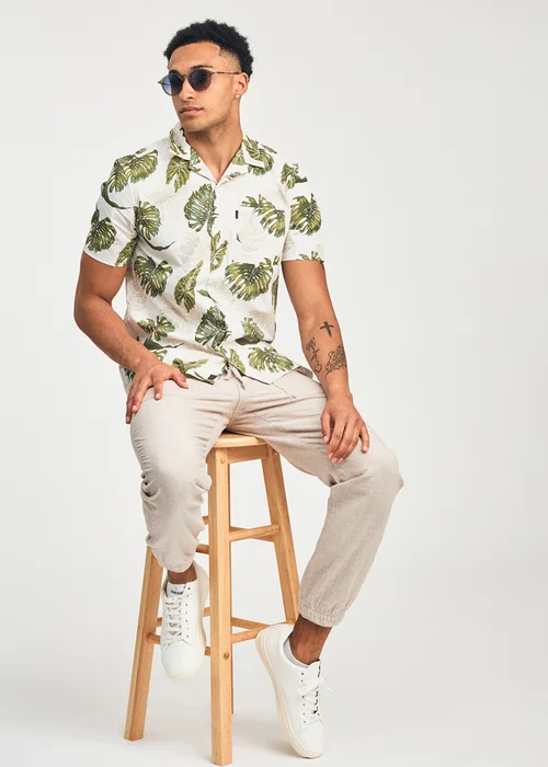 Tokyo Laundry Green Cotton Printed Poplin Short Sleeve Shirt - S Image 1