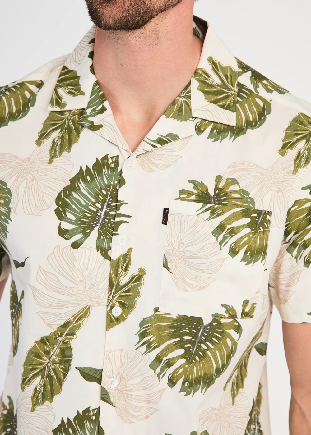 Tokyo Laundry Green Cotton Printed Poplin Short Sleeve Shirt - S Image 4