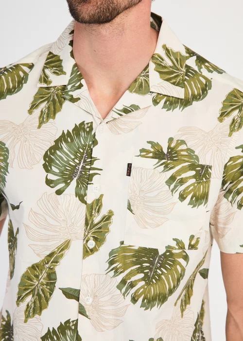 Tokyo Laundry Green Cotton Printed Poplin Short Sleeve Shirt - S Image 4