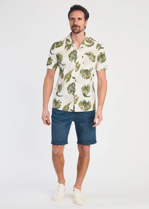 Tokyo Laundry Green Cotton Printed Poplin Short Sleeve Shirt - S Image 5