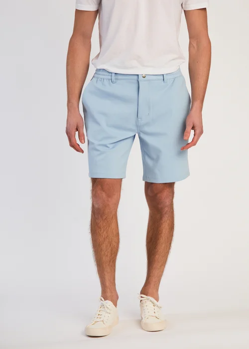 Tokyo Laundry Light Blue Jersey Shorts with Drawstring - S Image 1
