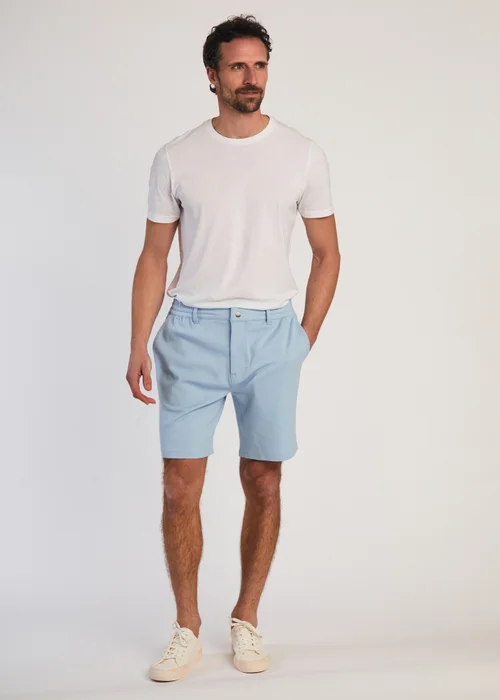 Tokyo Laundry Light Blue Jersey Shorts with Drawstring - S Image 4