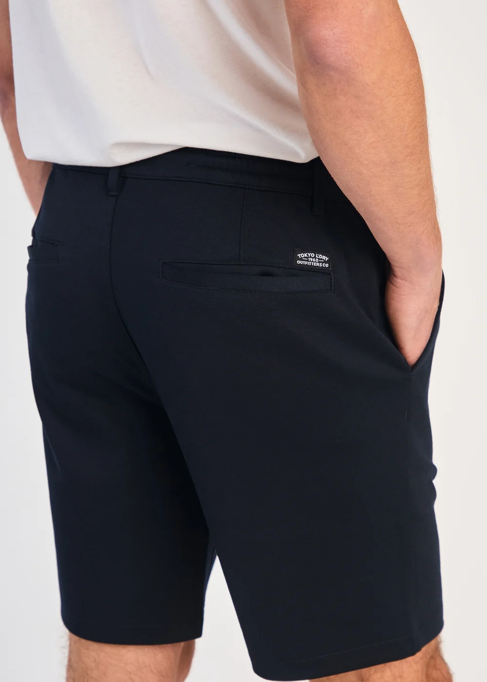Tokyo Laundry Navy Jersey Shorts with Drawstring - XL Image 3