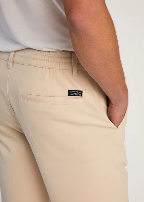 Tokyo Laundry Natural Jersey Shorts with Drawstring - S Image 3