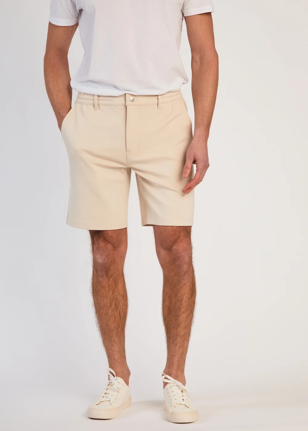Tokyo Laundry Natural Jersey Shorts with Drawstring - S Image 1