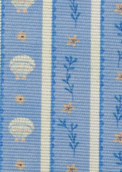 furn. Blue Sea Shells Indoor/Outdoor Table Runner - 180x35cm Image 6