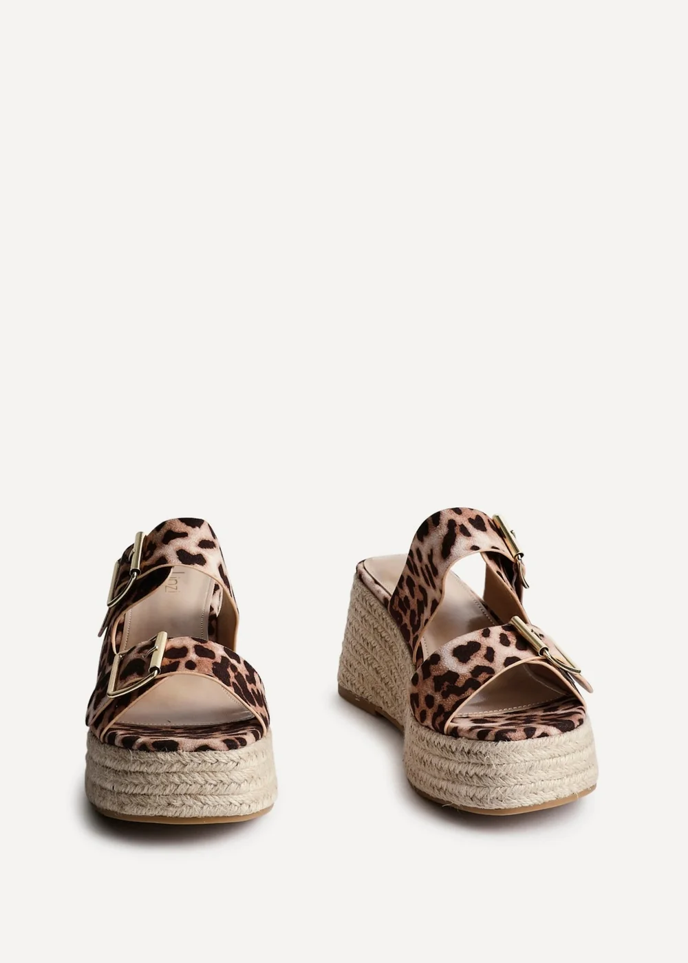 Linzi Impact Leopard Print Espadrille Wedge Mules - Size 3 Image 3