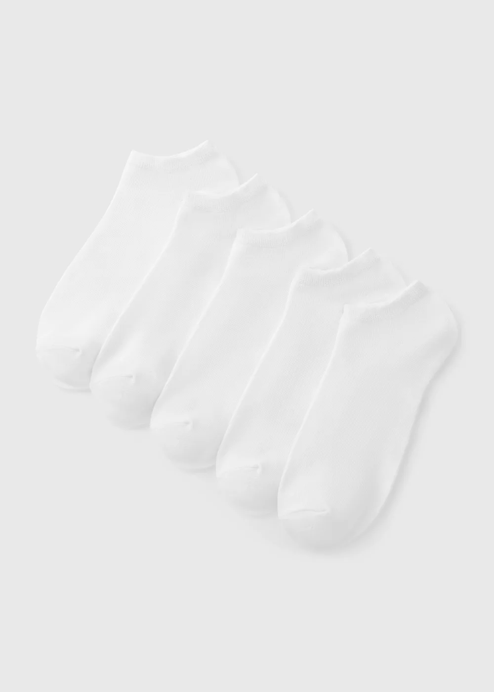 5 Pack White Trainer Socks - 6-8.5 Image 1