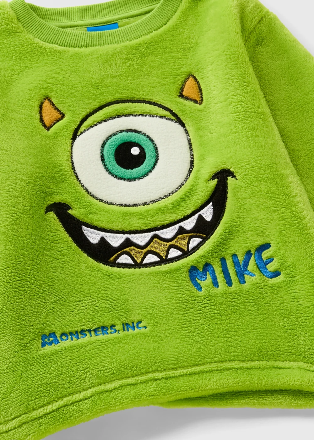 Monsters Inc Boys Green Mike Fleece Pyjama Set (1-7yrs) - 1 half year to 2 Image 2