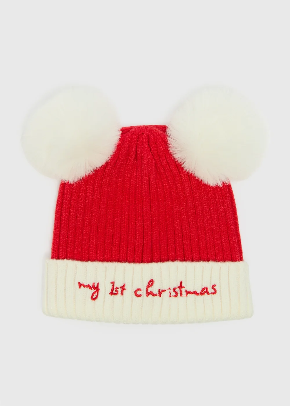 Baby Red My First Christmas Beanie (Newborn-12mths) - Age 0 - 3 Months Image 1