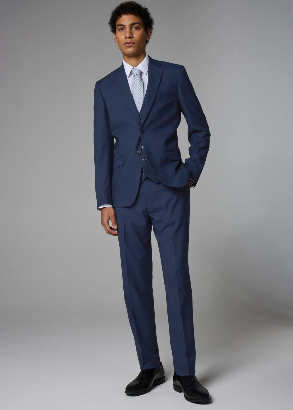 Taylor & Wright Willowby Blue Black Slim Suit Jacket - 40 Chest Short Image 2
