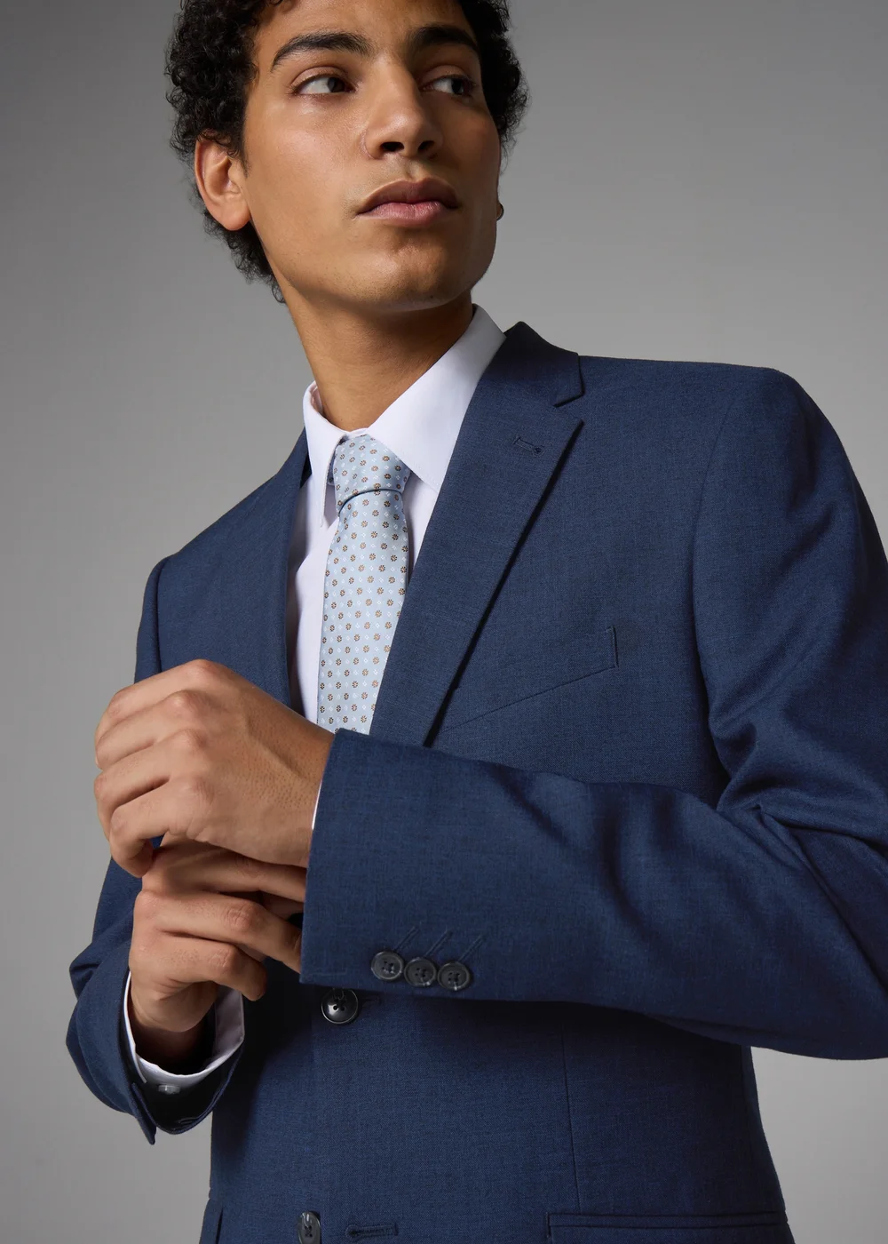 Taylor & Wright Willowby Blue Black Slim Suit Jacket - 40 Chest Short Image 3