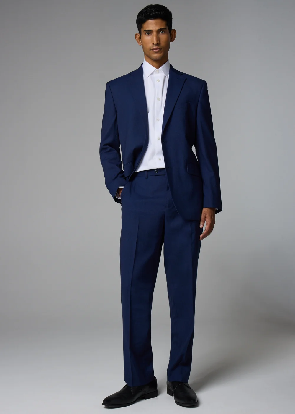Taylor & Wright Willowby Blue Black Regular Suit Trouser - 34 Waist 29 Leg Image 1