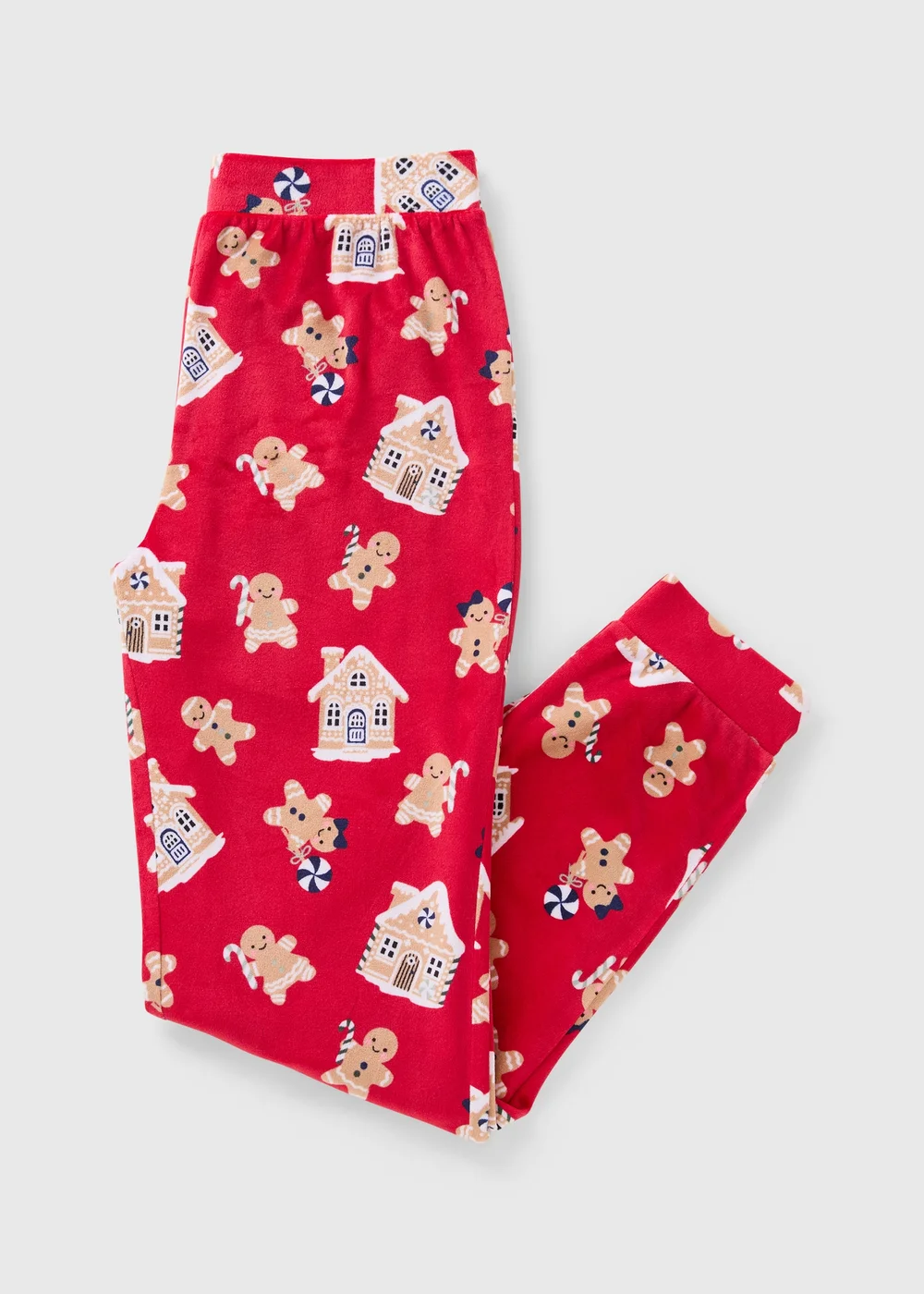 Red Gingerbread Fleece Pyjama Bottoms - Extra small Image 3