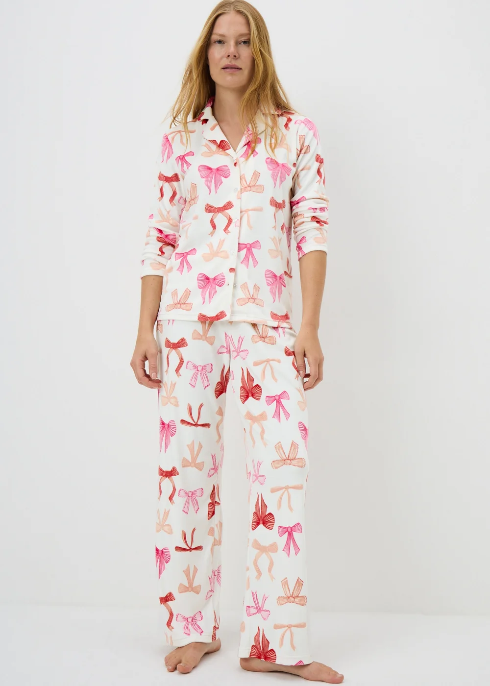 Cream Traditional Pyjama Set - Extra small Image 2
