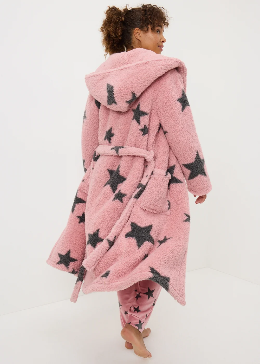 Pink Star Soft Dressing Gown - Extra small | Matalan Pink Star Soft Dressing Gown - Extra small | Matalan