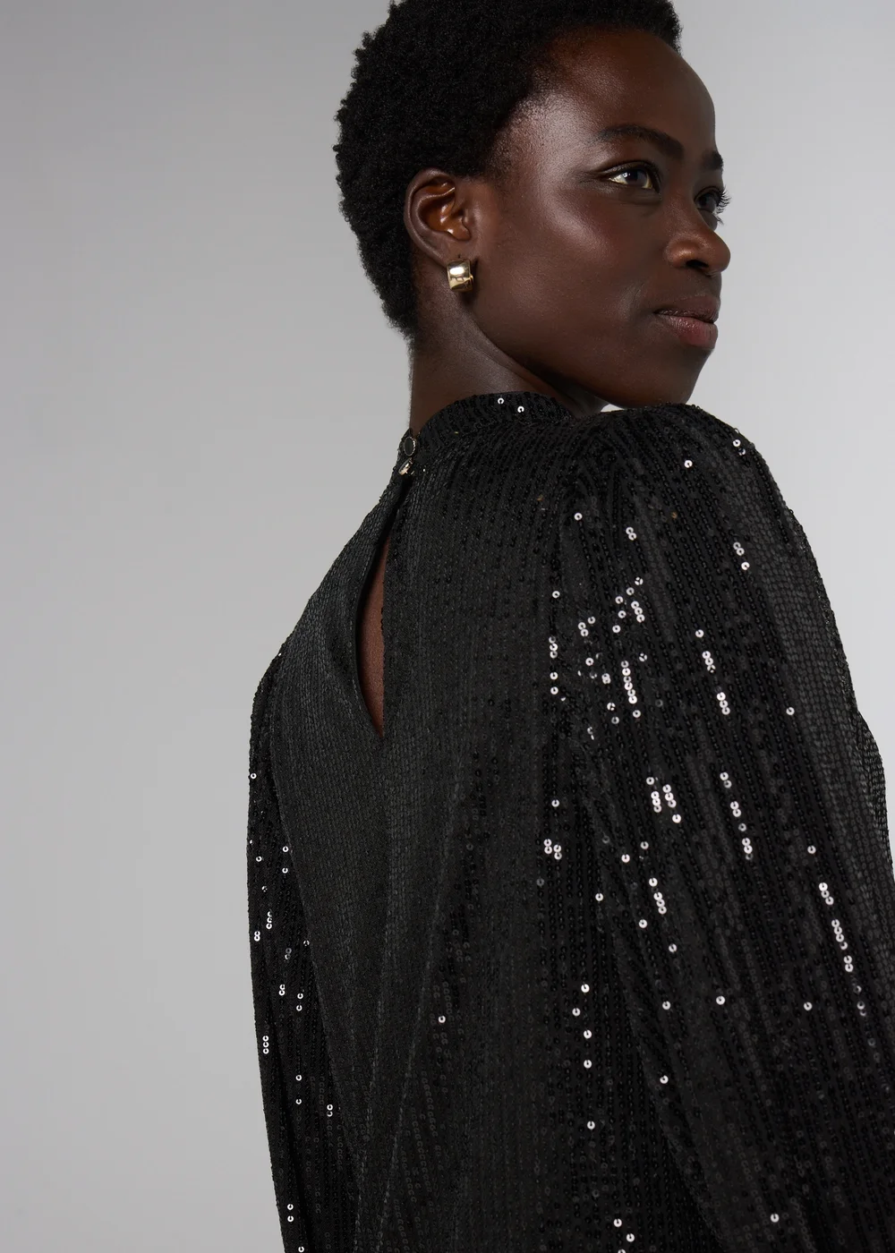 black sequin batwing dress Sequin Batwing Sleeve High Slit Party Maxi Dress Likemychoice