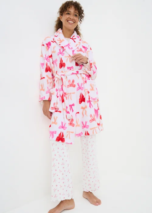Cream Bow Dressing Gown - Extra small Image 1