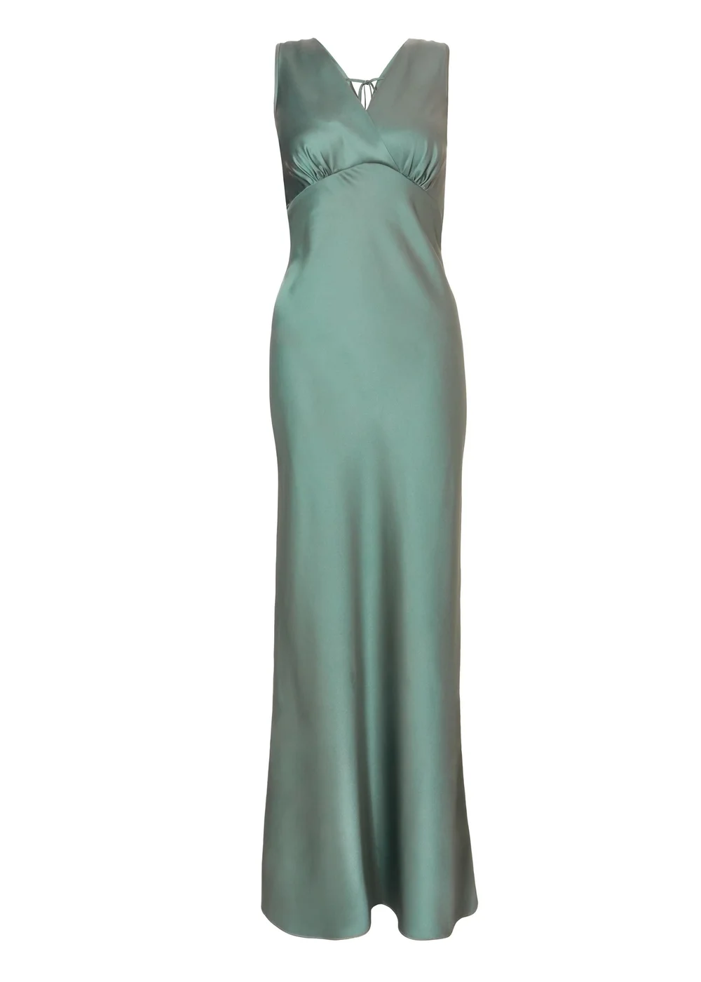 Quiz Sage Satin Front Wrap Maxi Dress - 6 | Matalan Quiz Sage Satin Front Wrap Maxi Dress - 6 | Matalan