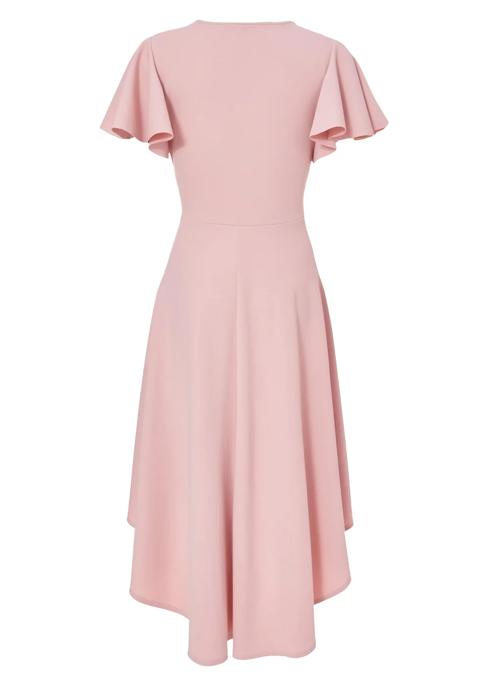 pink dip hem dress Sleeveless Floral Dip Hem Dress in Pink