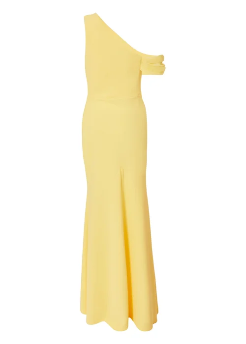 Quiz Lemon Asymmetric Cowl Neck Maxi Dress - 18 Quiz Lemon Asymmetric Cowl Neck Maxi Dress - 18