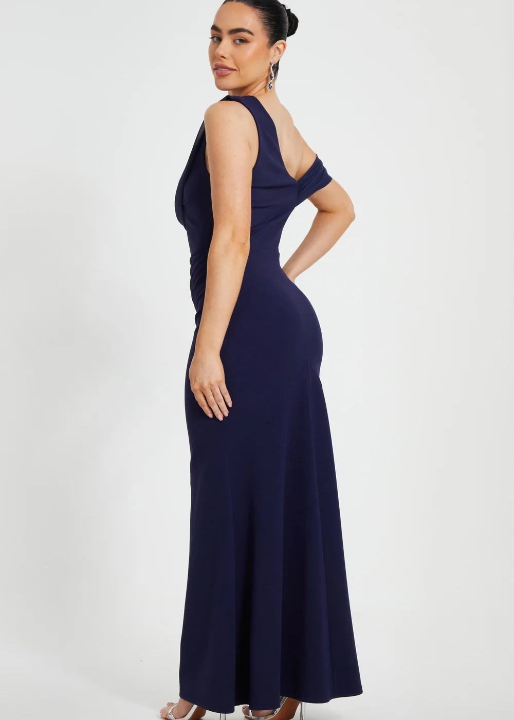 Quiz Navy Petite Drop Sleeve Maxi Dress - 6 Image 2