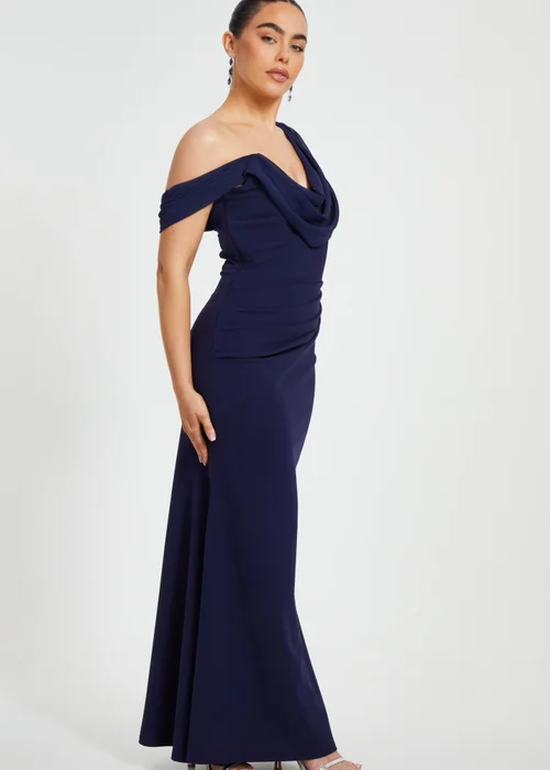 Quiz Navy Petite Drop Sleeve Maxi Dress - 6 Image 3