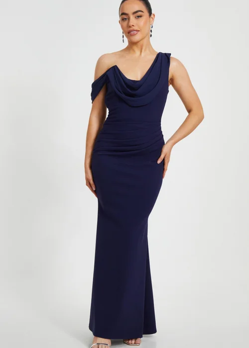 Quiz Navy Petite Drop Sleeve Maxi Dress - 6 Image 1
