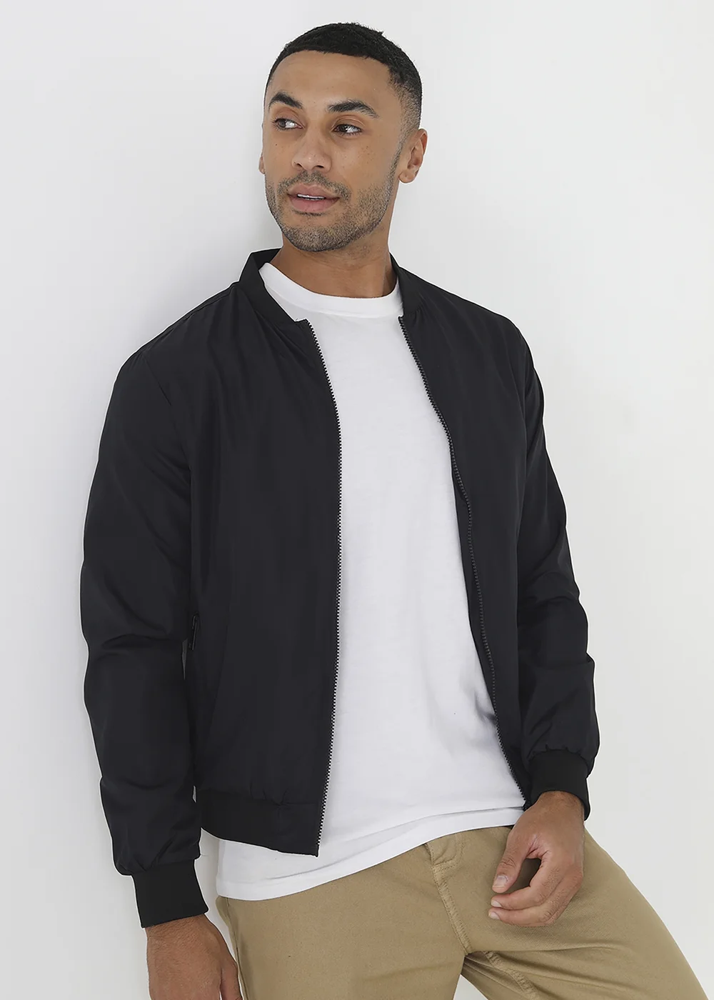 Brave Soul Black Bomber Jacket - 2XL Image 1