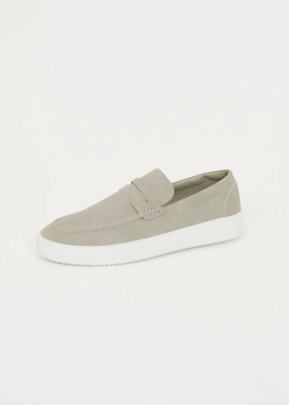 Brave Soul Grey Faux Suede Loafers - 11 Image 1