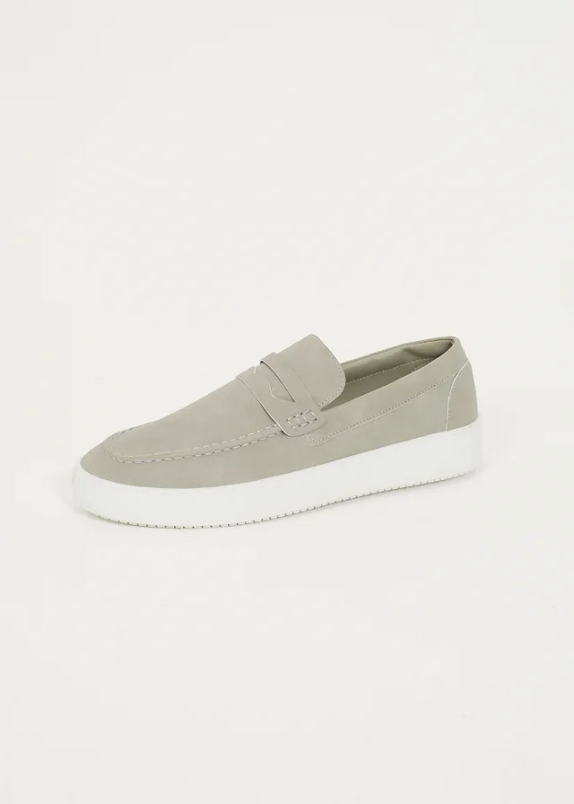 Brave Soul Grey Faux Suede Loafers