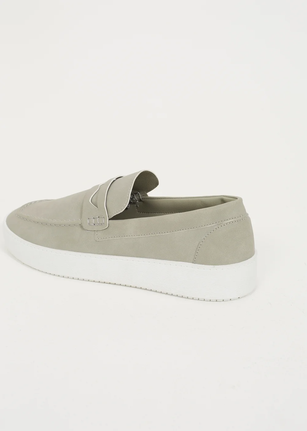 Brave Soul Grey Faux Suede Loafers - 11 Image 2