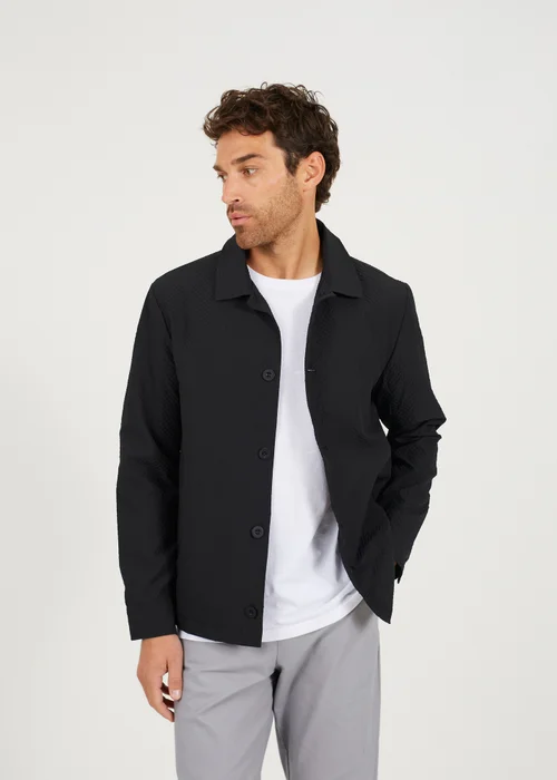 Brave Soul Black Seersucker Shacket - S Image 1