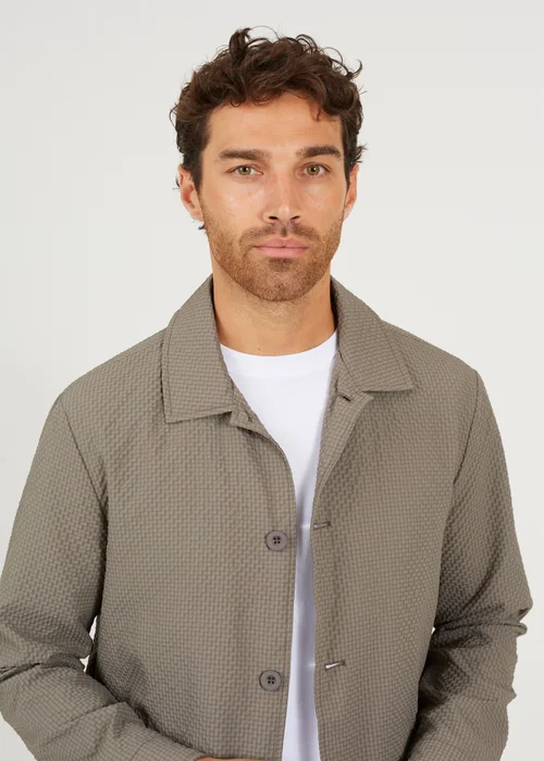Brave Soul Green Seersucker Shacket - S Image 3