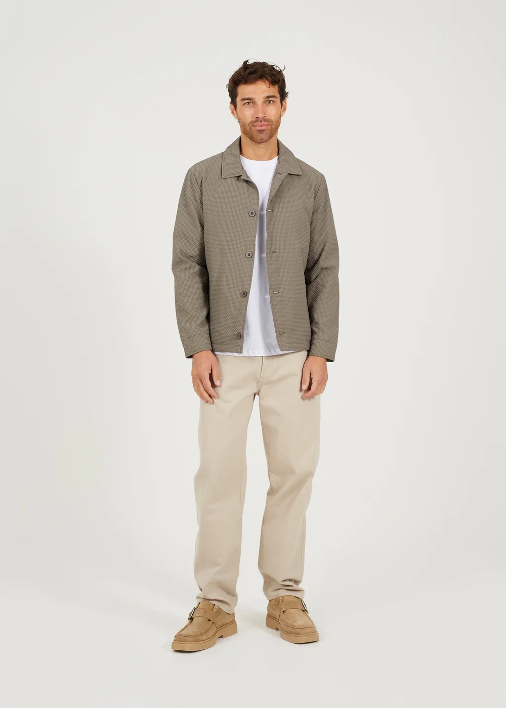 Brave Soul Green Seersucker Shacket - S Image 4