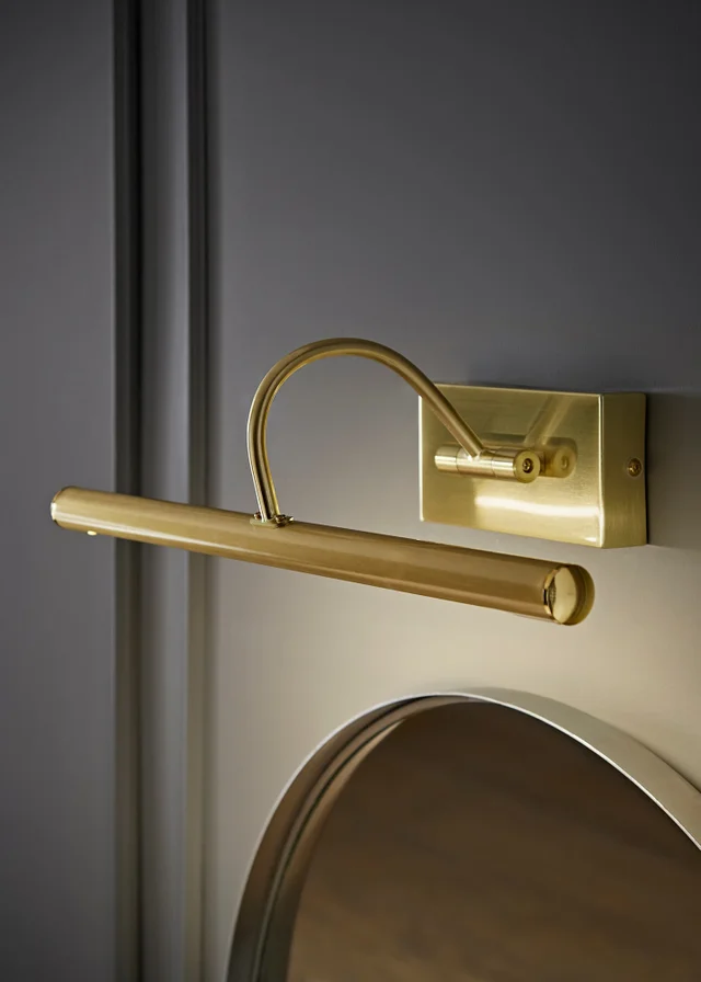 ValueLights Alana Brushed Gold Wall Light Integrated LED (20cm x 11cm x 46.5cm)