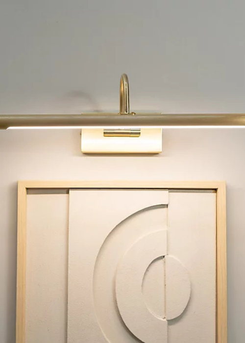 ValueLights Alana Brushed Gold Wall Light Integrated LED (20cm x 11cm x 46.5cm) - One Size Image 2