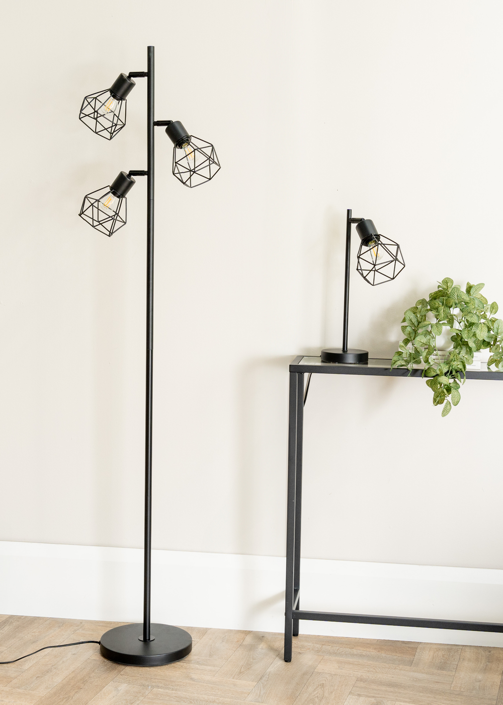 ValueLights Angus Matte Black Adjustable Table Lamp with Black Shade (41cm x 12.5cm x 23cm) - One Size Image 4