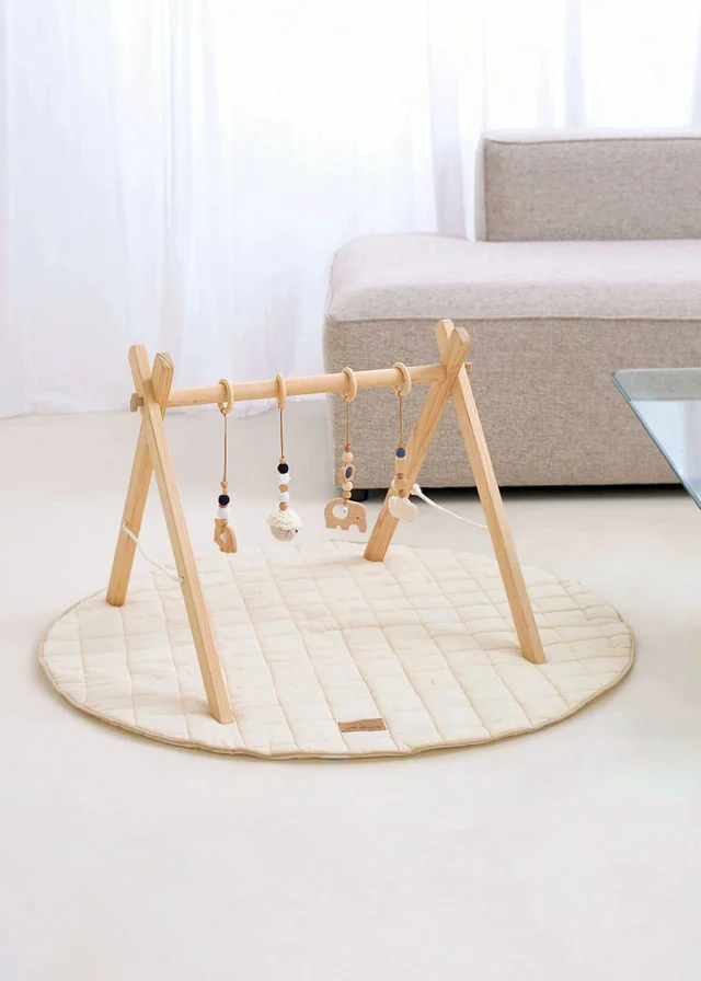 Clair de Lune Organic Cream Play Bundle Mat & Gym