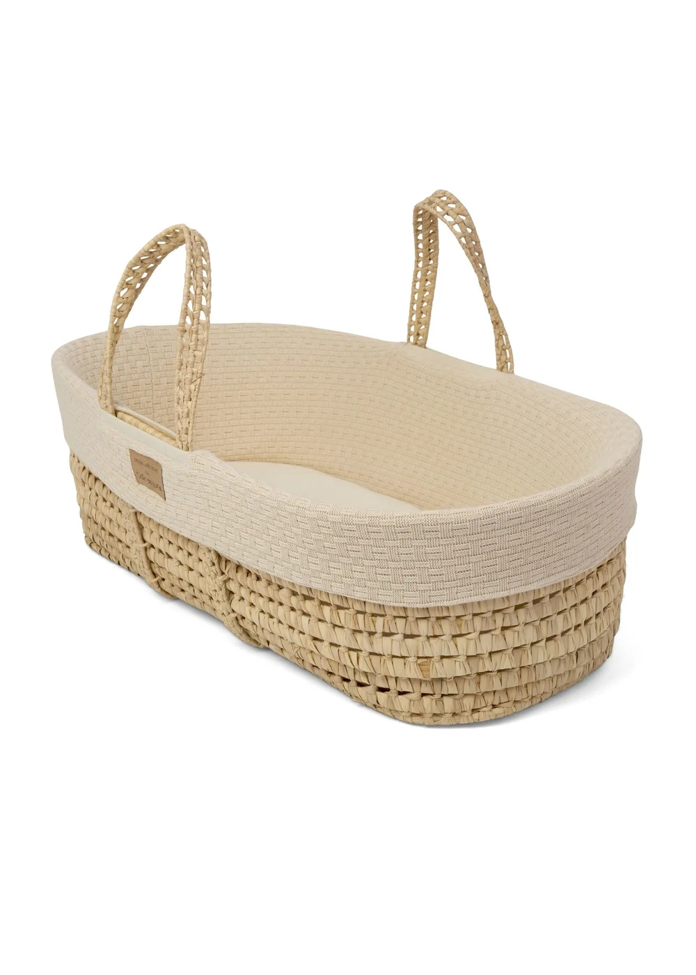 Clair de Lune Organic Cream Knitted Moses Basket - 0-6 Months Image 2