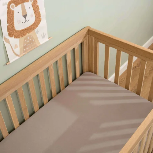 Clair de Lune 2 Pack Grey Cot Sheets - 60x120cm Image 1