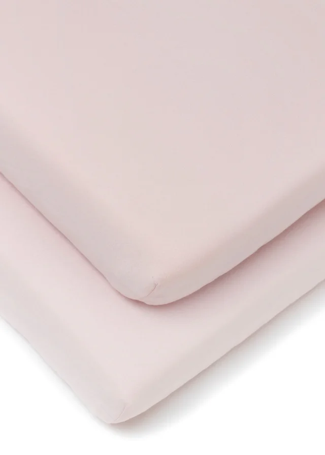 Clair de Lune 2 Pack Pink Cot Sheets