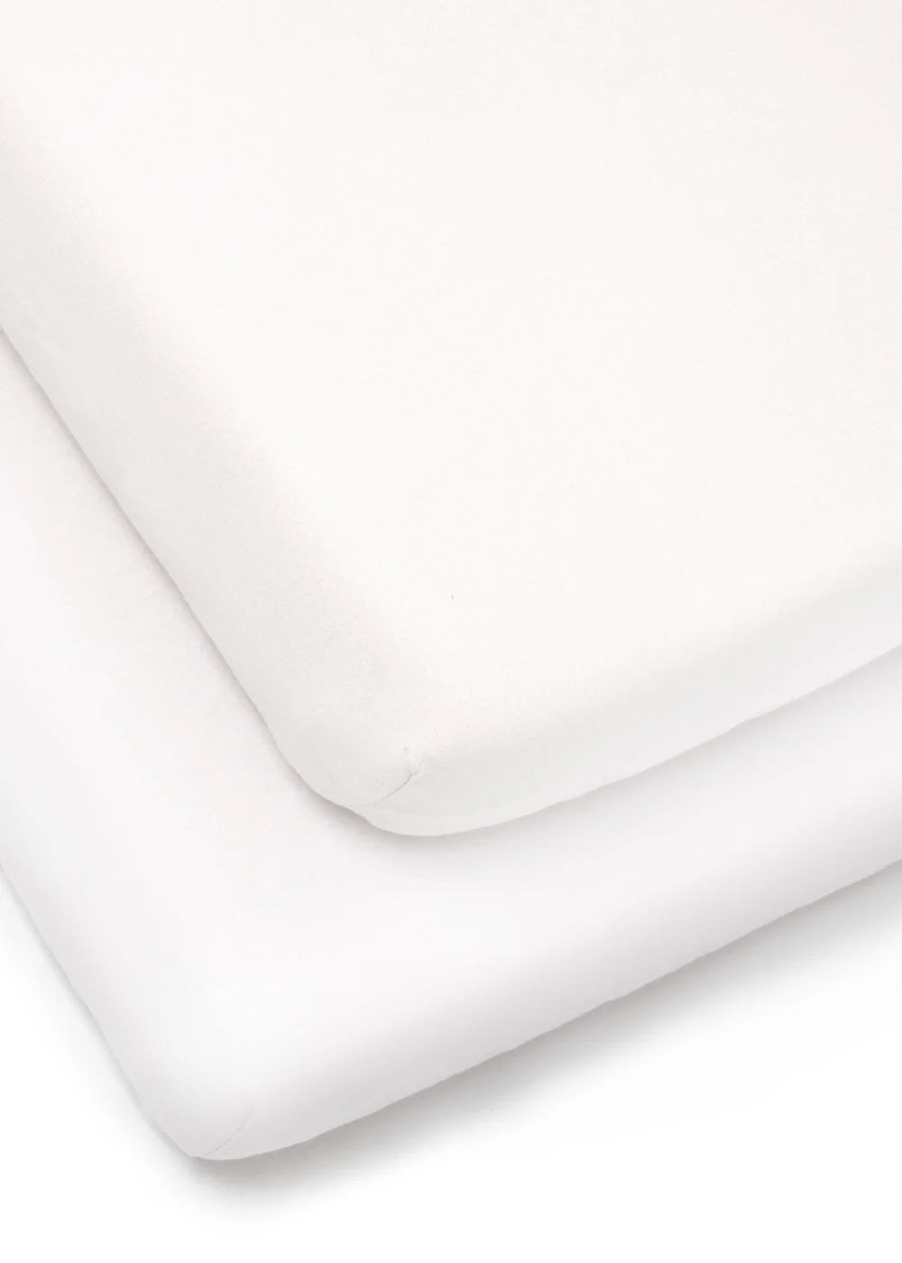 Clair de Lune 2 Pack White Cot Sheets - 60 X 120 Image 2