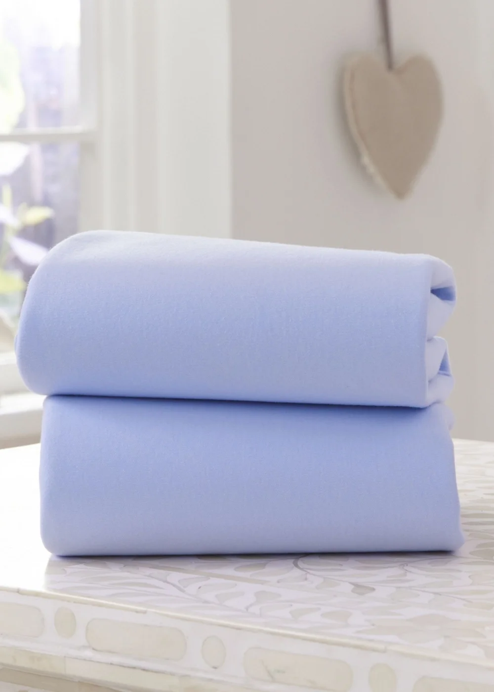 Clair de Lune 2 Pack Blue Moses Sheets - One Size Image 3