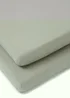 Clair de Lune 2 Pack Grey Cot Bed Sheets - 70 X 140 Image 2