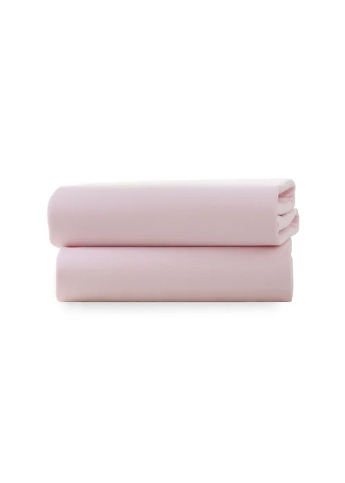 Clair de Lune 2 Pack Pink Cot Bed Sheets - 70 X 140 Image 3